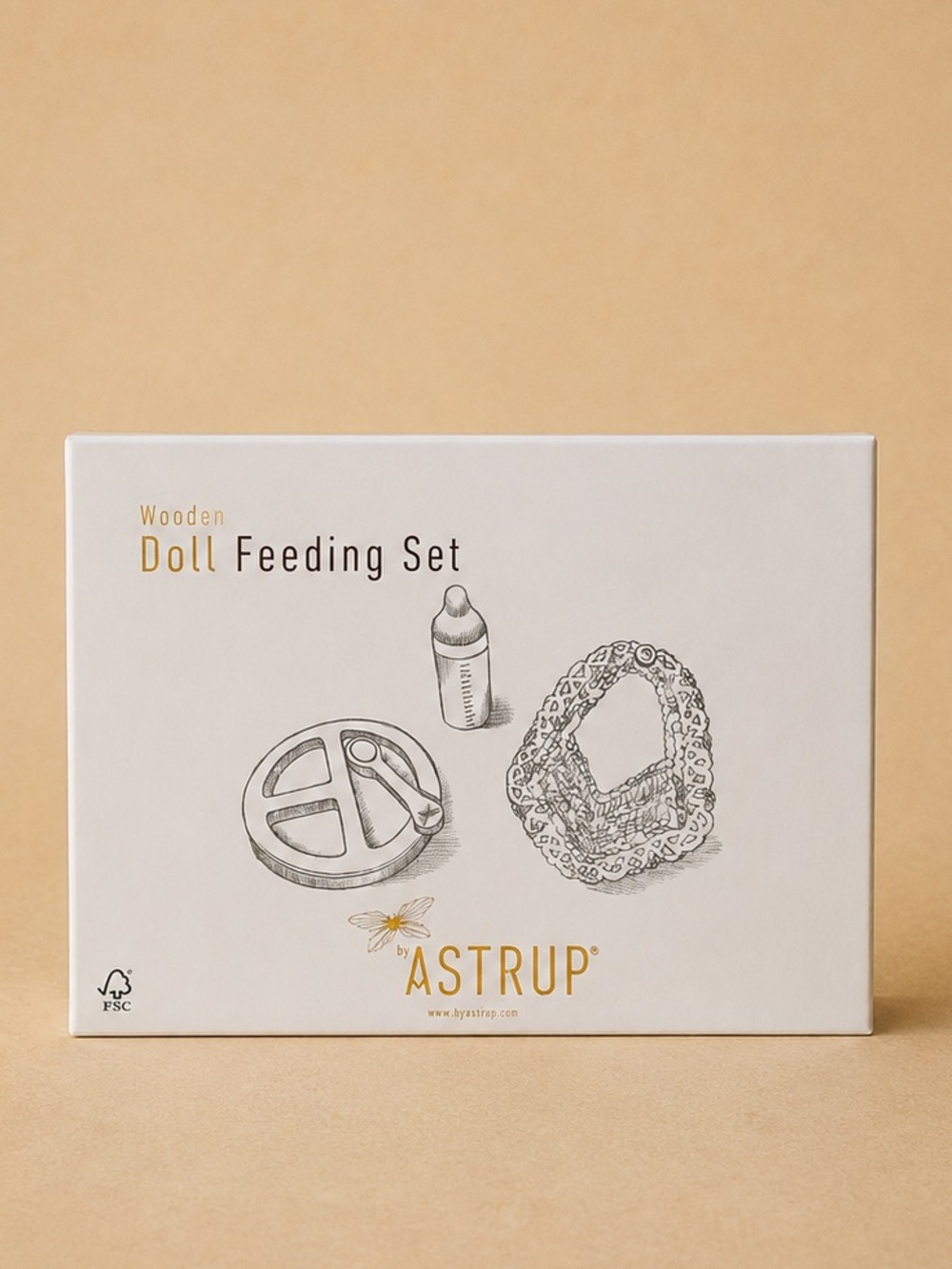 Astrup Wooden Doll Feeding Set | Danish Pretend Play Toy